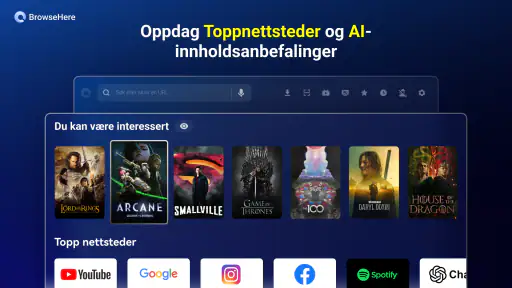TV-nettleser BrowseHere screenshot