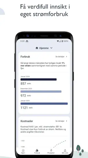 Ustekveikja Energi – KundeApp screenshot