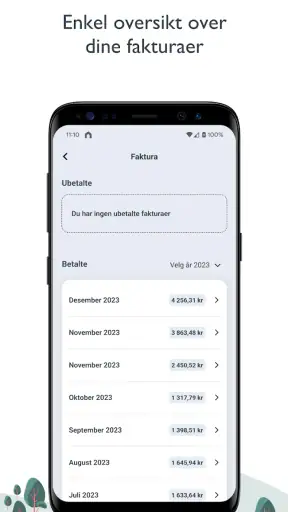 Ustekveikja Energi – KundeApp screenshot