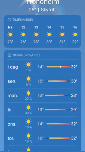 Været screenshot