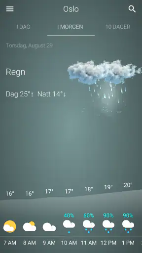 Været Norge screenshot