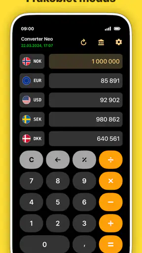 Valutakalkulator Neo screenshot