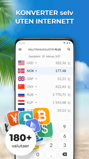 Valutakalkulator Pluss screenshot