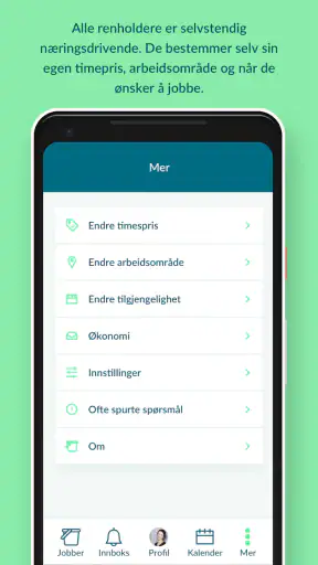 Vaskehjelp screenshot