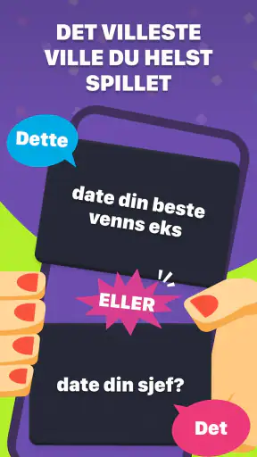 Ville du helst? Spørsmål quiz screenshot