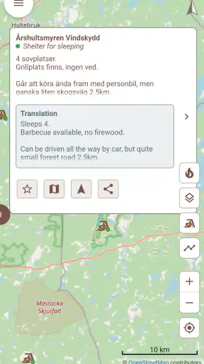 Vindskyddskartan (Shelter Map) screenshot