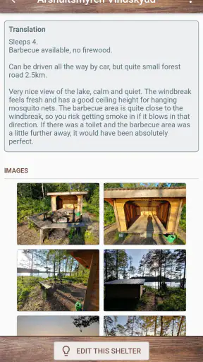 Vindskyddskartan (Shelter Map) screenshot