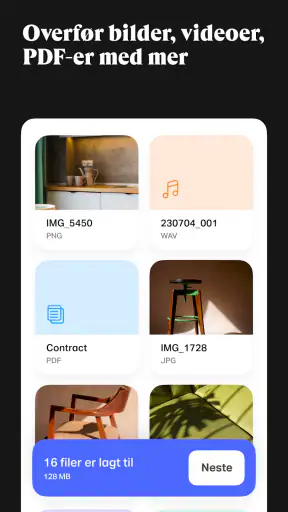 WeTransfer : Overfør filer screenshot