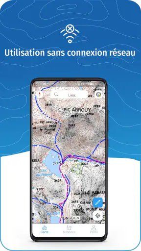 WeTrek Offline IGN hiking maps screenshot