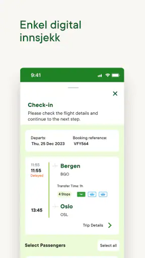 Widerøe screenshot
