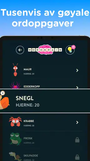 WordBrain screenshot