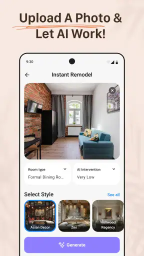 AI Remodel: Projekt wnetrz screenshot