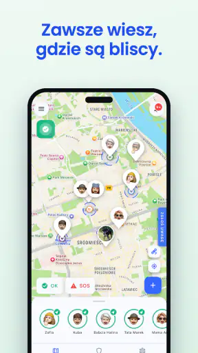 Bezpieczna Rodzina: mapa GPS screenshot