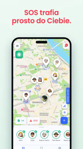 Bezpieczna Rodzina: mapa GPS screenshot
