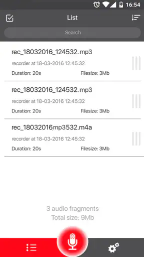 Dyktafon screenshot