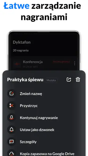 Dyktafon na Androida screenshot