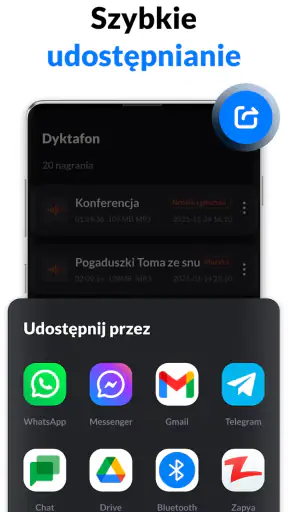 Dyktafon na Androida screenshot