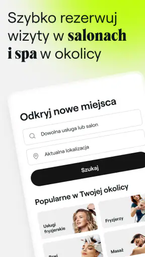 Fresha dla klientów screenshot