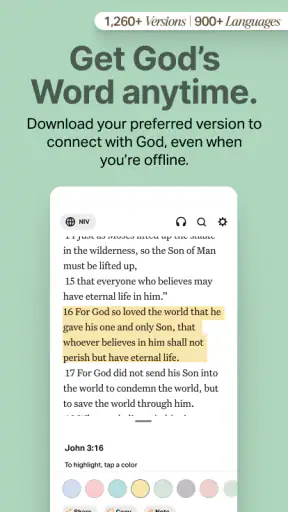 Holy Bible Offline NIV KJV App screenshot