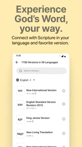 Holy Bible Offline NIV KJV App screenshot