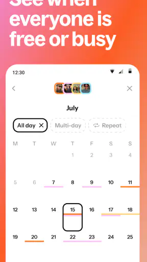 Howbout: shared calendar screenshot
