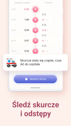 Licznik skurczy: Śledź skurcze screenshot
