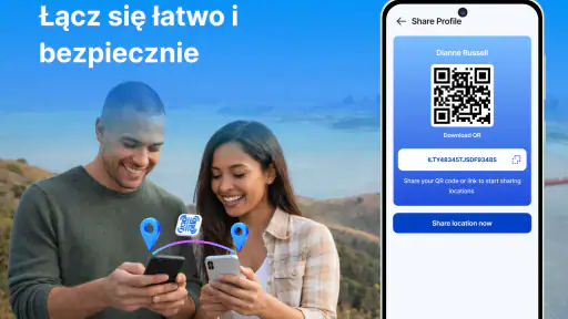 Lokalizator GPS: Udostępnianie screenshot