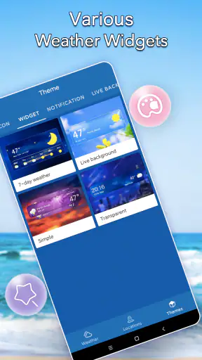 Lokalna pogoda：widżet alertów screenshot