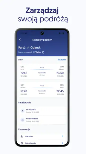 LOT: bilety lotnicze | odprawa screenshot