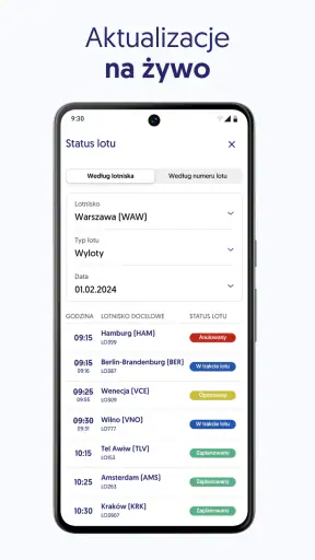 LOT: bilety lotnicze | odprawa screenshot