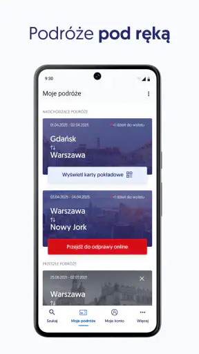 LOT: bilety lotnicze | odprawa screenshot
