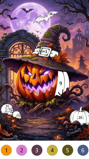 Macabre Color Paint By Number screenshot