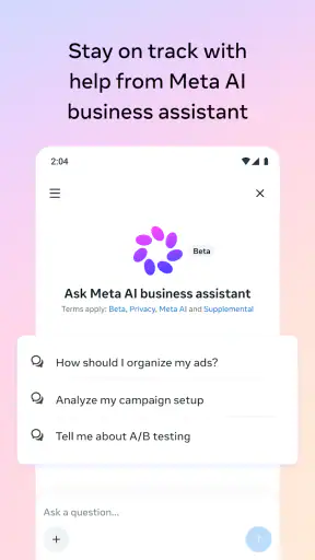 Menedżer reklam firmy Meta screenshot