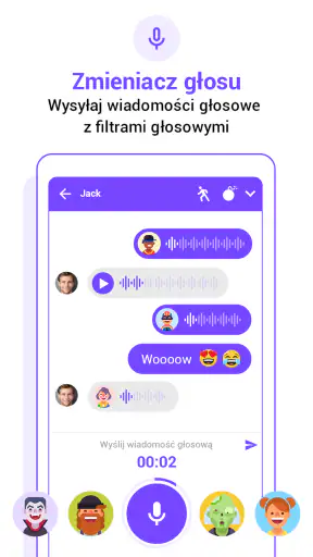 Messenger SMS wiadomości emoji screenshot