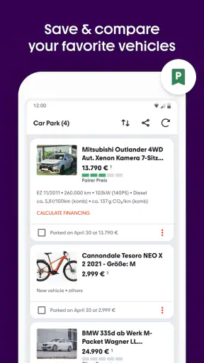mobile.de - car market screenshot