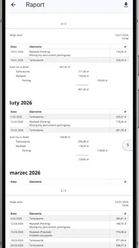 Moje auto: Dziennik paliwa screenshot