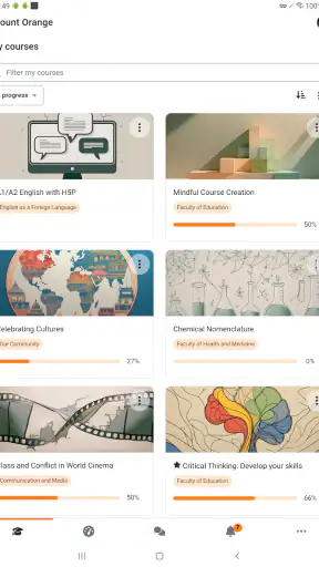 Moodle screenshot