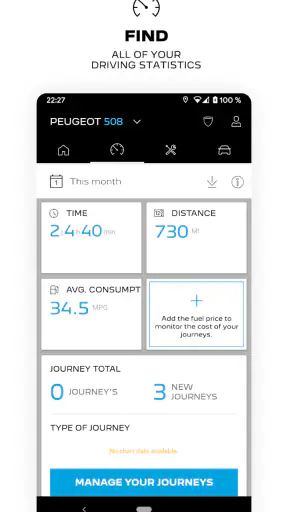 MYPEUGEOT APP screenshot