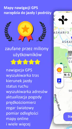 Nawigacja GPS, mapy i trasa screenshot