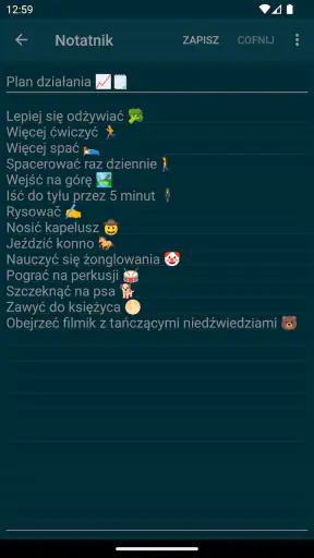 Notatnik screenshot