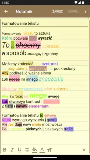 Notatnik screenshot
