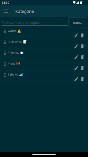Notatnik screenshot