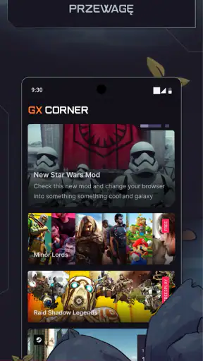 Opera GX: Przeglądarka Graczy screenshot
