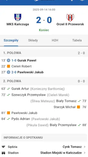 Piłka Lokalna - wyniki na żywo screenshot