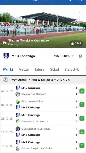 Piłka Lokalna - wyniki na żywo screenshot
