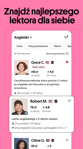 Preply: nauka angielskiego itd screenshot