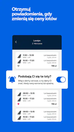 Skyscanner loty hotele auta screenshot