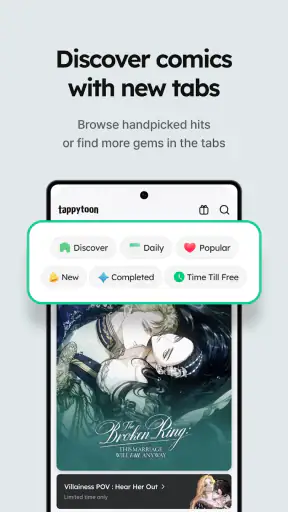Tappytoon Komik, Webtoon Novel screenshot