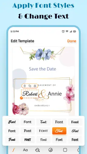 Wedding Invitation Maker App screenshot