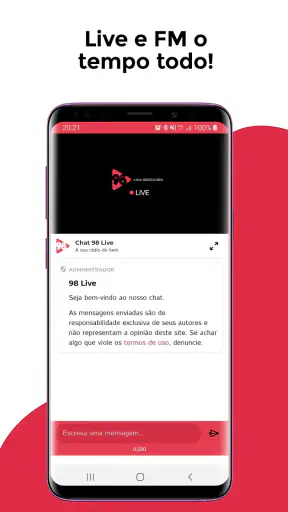 98 Live, a sua rádio do bem! screenshot